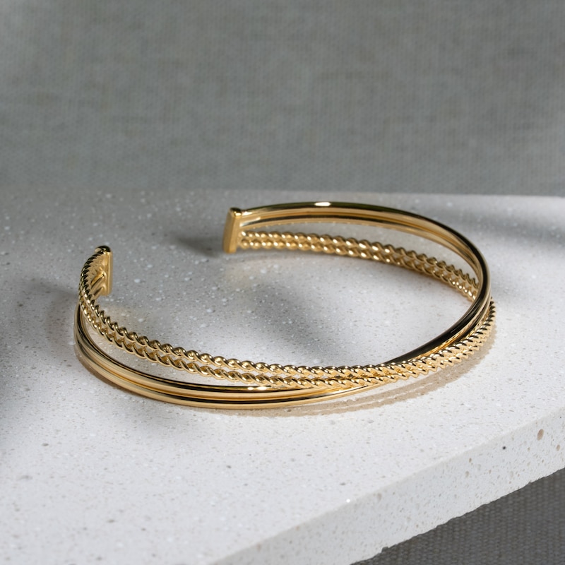 Main Image 3 of KLEORA CONTORTO Modern Electrum™ Rope & Polished Crossover Bangle