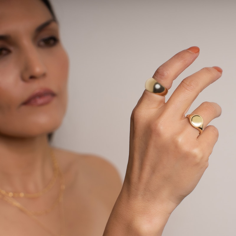Main Image 4 of KLEORA CONTORTO Modern Electrum™ Rope & Polished Signet Ring