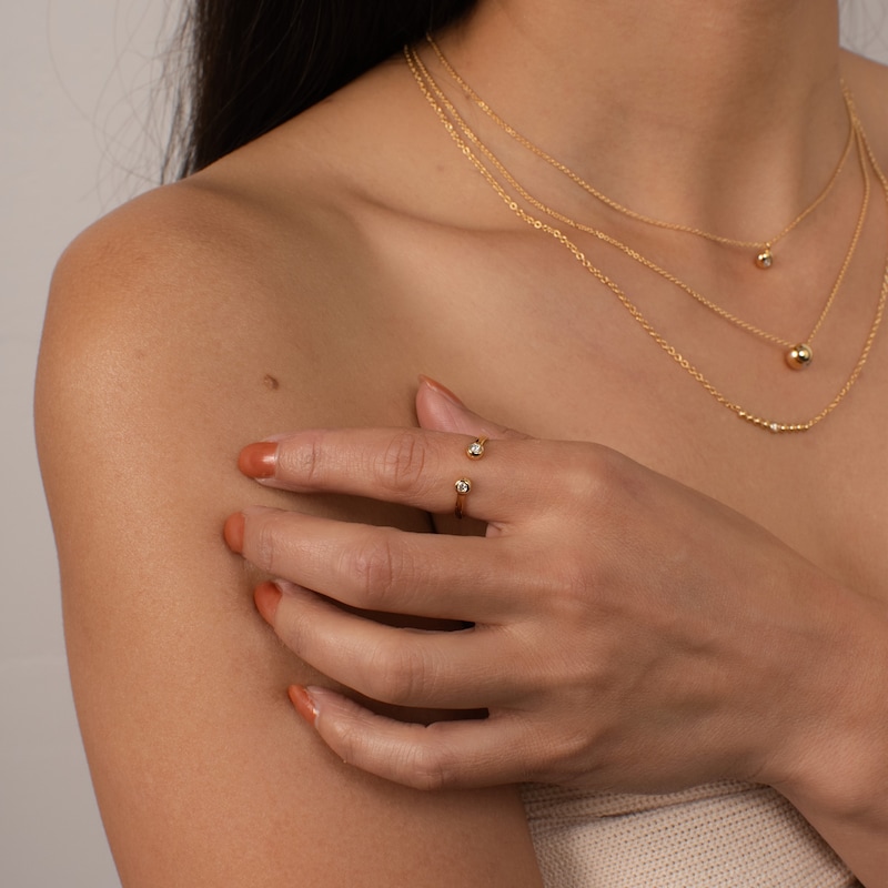 Main Image 3 of KLEORA AURORA Modern Electrum™ Diamond Open Ring