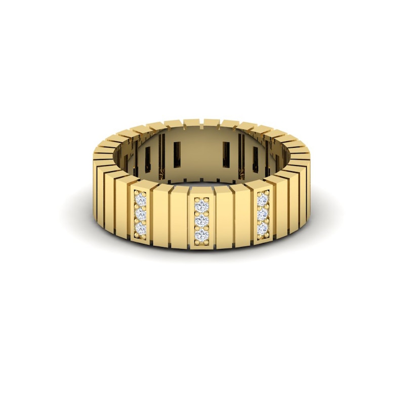 Main Image 1 of KLEORA LINEA Modern Electrum™ Diamond Wide Linear Ring