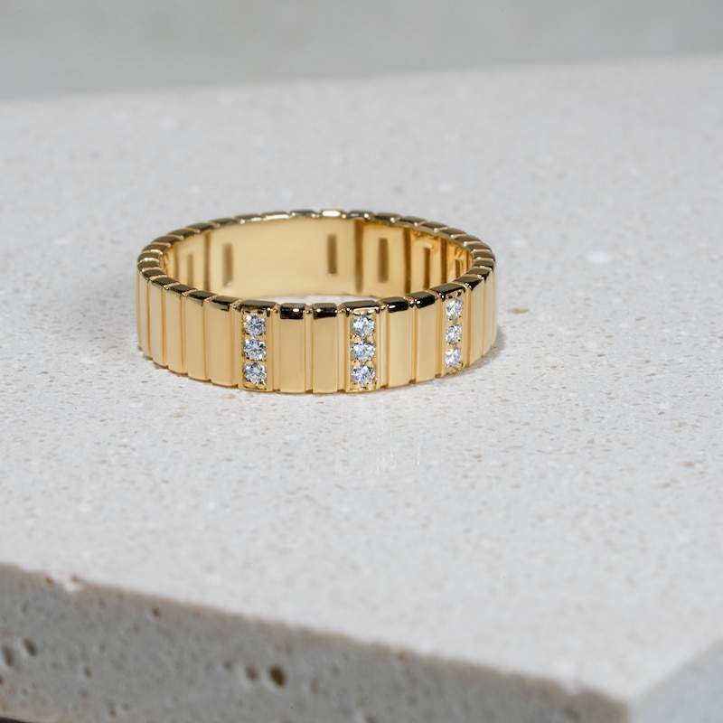 Main Image 3 of KLEORA LINEA Modern Electrum™ Diamond Wide Linear Ring