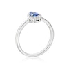 Thumbnail Image 3 of 9ct White Gold Tanzanite 0.12ct Diamond Pear Shaped Halo Ring