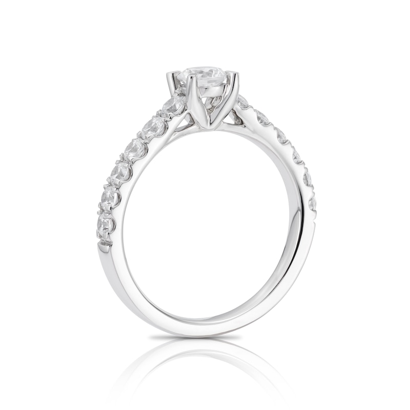 Main Image 2 of Engagement Ring The Diamond Story Platinum 1ct Total Diamond Solitaire Ring