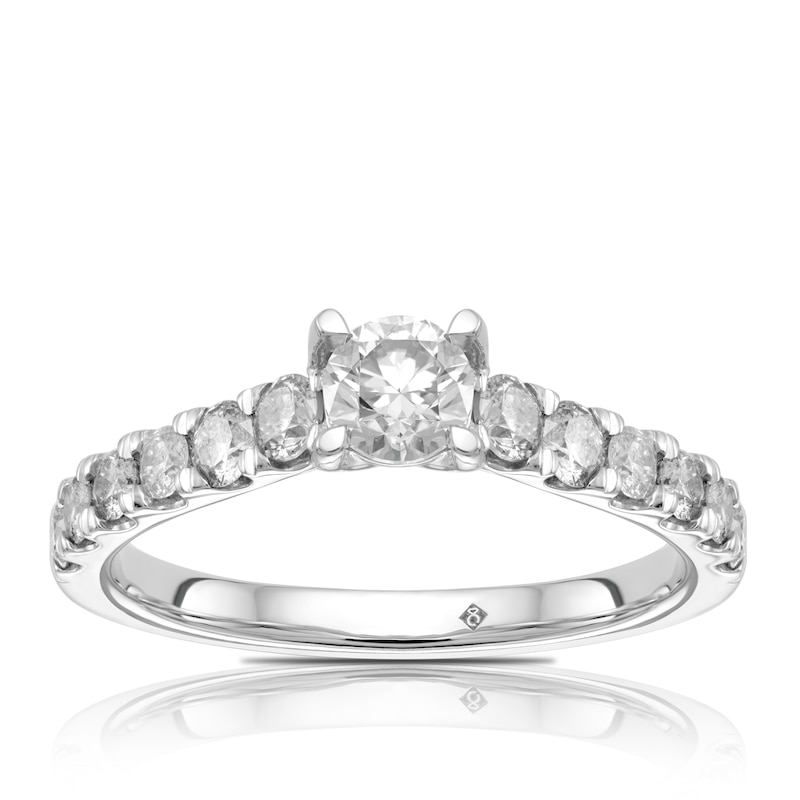 Main Image 3 of Engagement Ring The Diamond Story Platinum 1ct Total Diamond Solitaire Ring