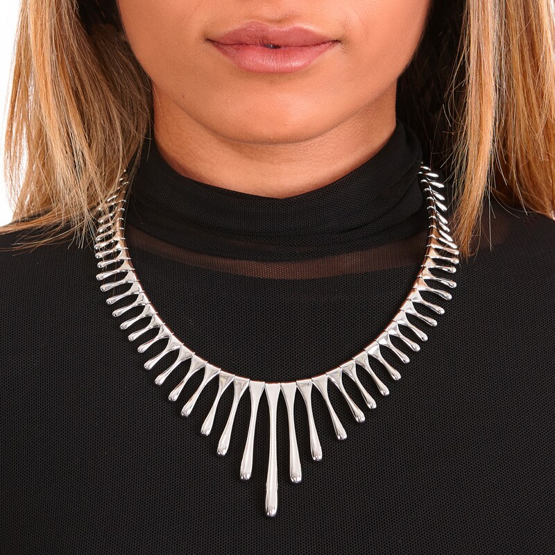 Main Image 2 of Lucy Quartermaine Silver 925 Sun Ray Drop Necklace