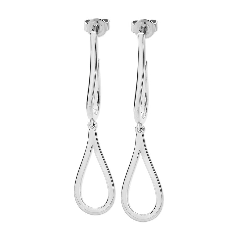 Lucy Quartermaine Silver 925 Double Petal Drop Earrings