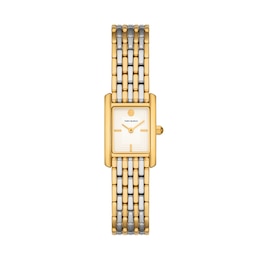 Tory Burch Mini Eleanor Women's Rectangle Two Tone Watch