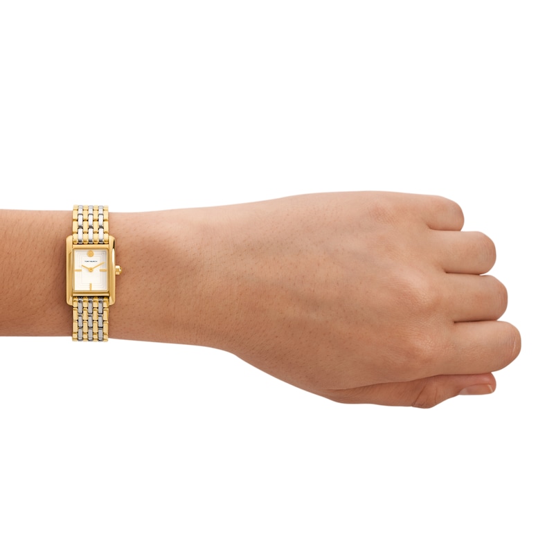 Main Image 4 of Tory Burch Mini Eleanor Women's Rectangle Two Tone Watch