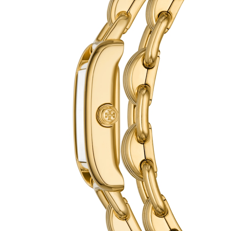 Main Image 3 of Tory Burch Mini Eleanor Women's Gold Tone Double Wrap Watch