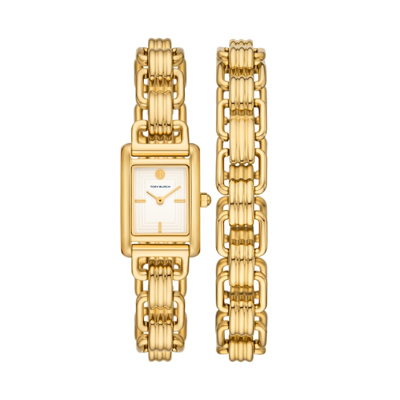 Main Image 4 of Tory Burch Mini Eleanor Women's Gold Tone Double Wrap Watch