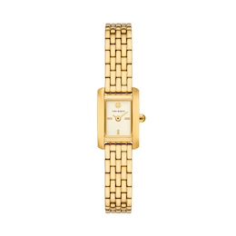 Tory Burch Mini Eleanor Women's Rectangle Gold Tone Bracelet Watch