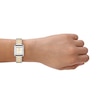 Thumbnail Image 4 of Tory Burch Kira Square Women's Two Tone Stainless Steel Bracelet Watch
