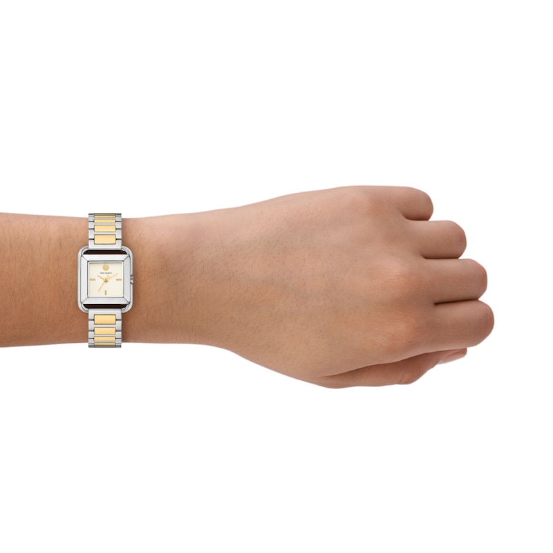 Main Image 4 of Tory Burch Kira Square Women's Two Tone Stainless Steel Bracelet Watch