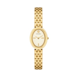 Tory Burch Oval Women's Gold Tone Stainless Steel Watch