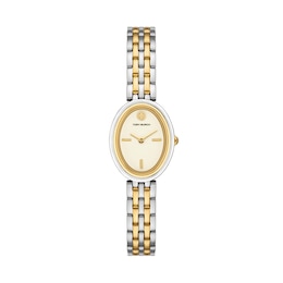 Tory Burch Oval Two Tone Stainless Steel Watch