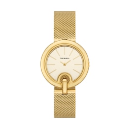 Tory Burch Pierced Women's Gold Tone Bracelet Watch