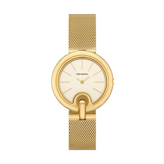 Tory Burch Pierced Women's Gold Tone Bracelet Watch