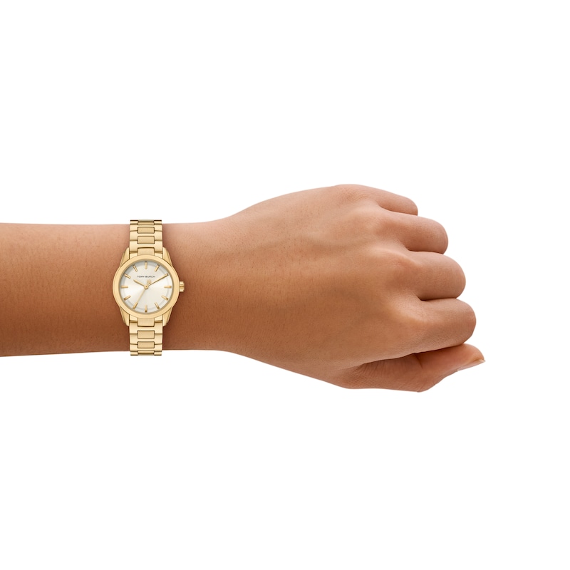 Main Image 4 of Tory Burch Small Miller Women's 28mm Gold Tone Bracelet Watch