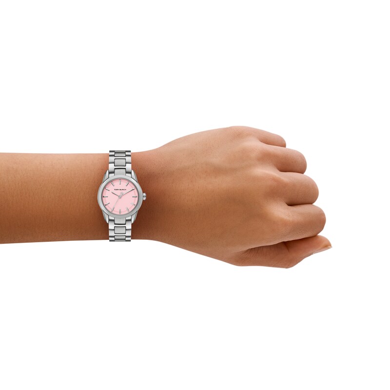 Main Image 4 of Tory Burch Small Miller Women's 28mm Pink Dial & Stainless Steel Watch