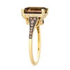 Thumbnail Image 3 of Le Vian 14ct Yellow Gold Smokey Quartz & 0.42ct Diamond Ring