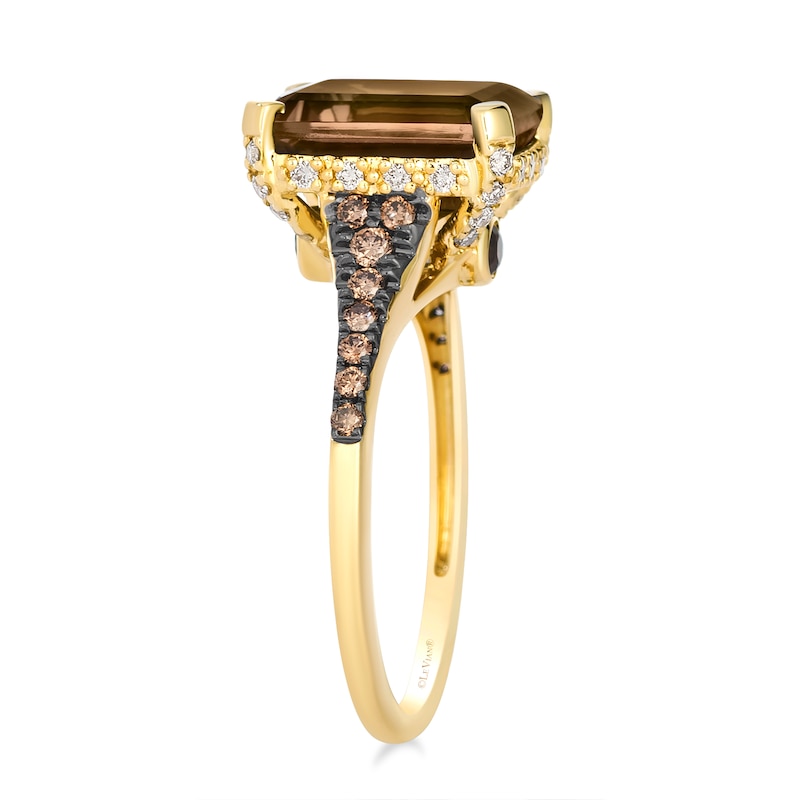 Main Image 3 of Le Vian 14ct Yellow Gold Smokey Quartz & 0.42ct Diamond Ring