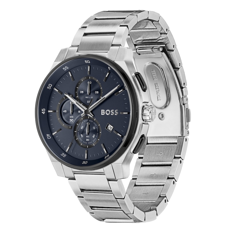 Main Image 3 of BOSS Peak 44mm Men's Chronograph Blue Dial & Stainless Steel Watch