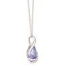 Thumbnail Image 1 of 9ct White Gold Pear Tanzanite & Diamond Pendant