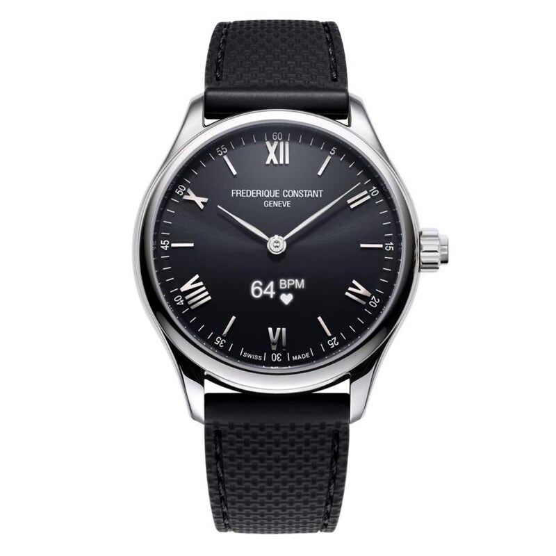 Frederique Constant Vitality Men's Black Strap Smartwatch