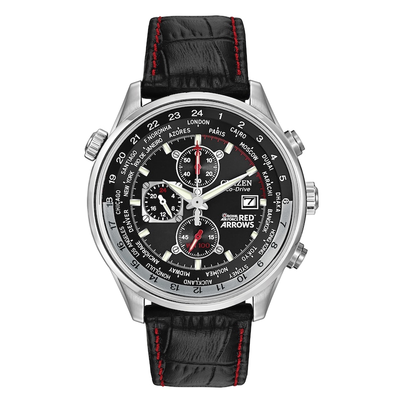 Citizen Red Arrows Black Leather Strap Chronograph Watch