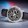 Thumbnail Image 2 of Citizen Red Arrows Black Leather Strap Chronograph Watch