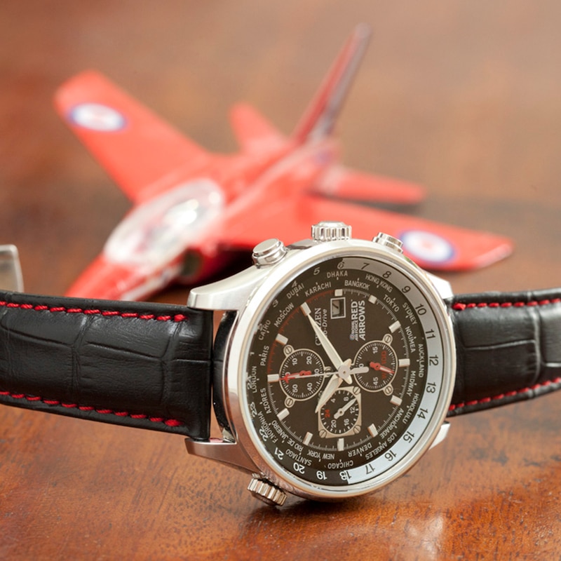 Citizen Red Arrows Black Leather Strap Chronograph Watch