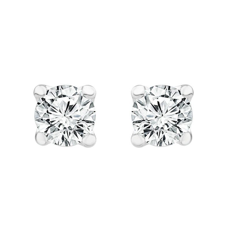 9ct White Gold 0.25ct Diamond Solitaire La Pousette Earrings