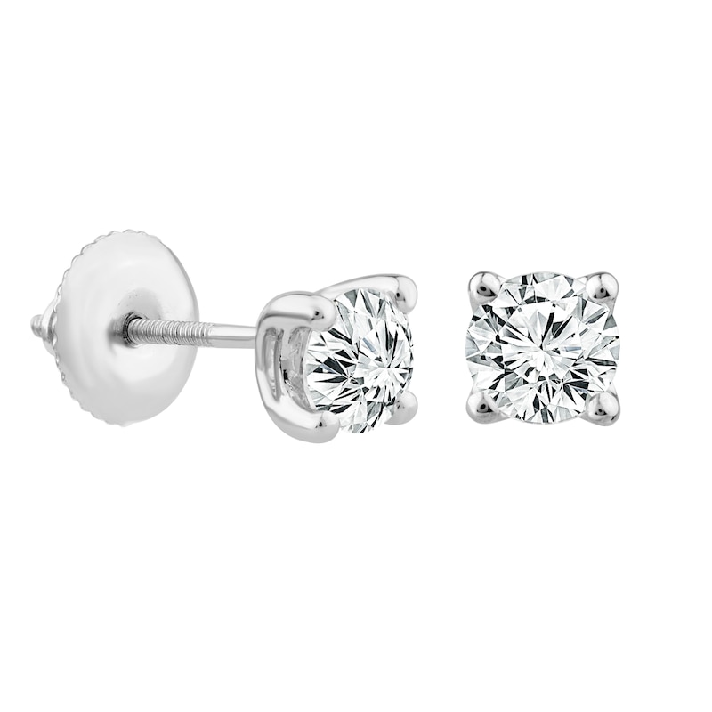 Platinum 0.75ct Diamond Screw Back Stud Earrings