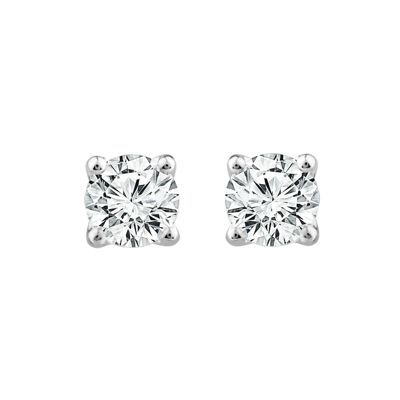 9ct White Gold 1ct Diamond Solitaire La Pousette Earrings | Ernest Jones