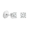 Thumbnail Image 2 of 9ct White Gold 1ct Diamond Solitaire La Pousette Earrings