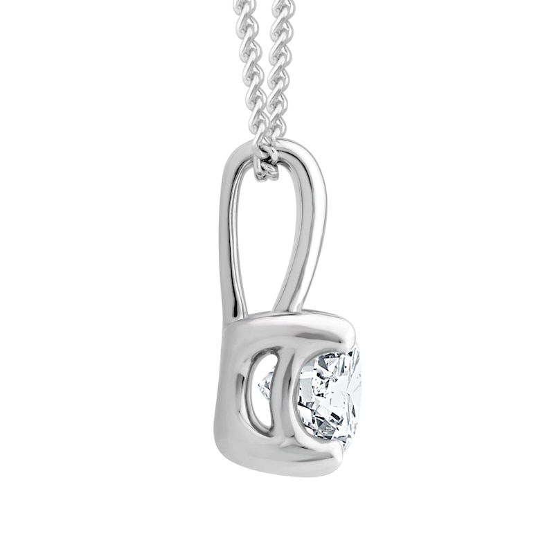 Platinum 0.33ct Diamond Solitaire Adjustable Pendant