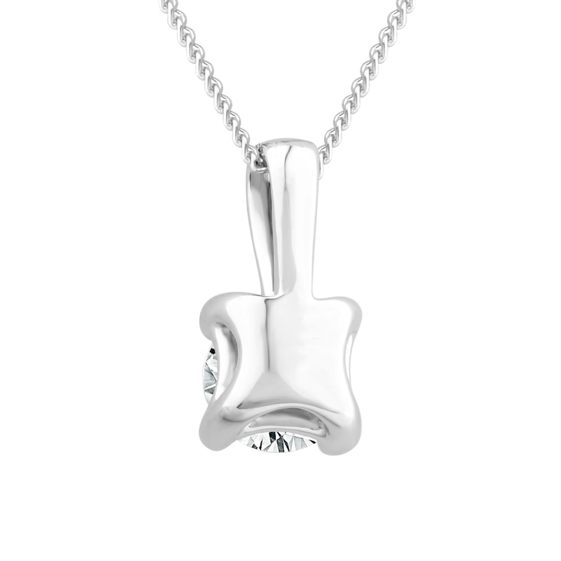 Platinum 0.33ct Diamond Solitaire Adjustable Pendant