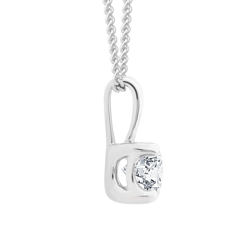Main Image 3 of 18ct White Gold 0.33ct Diamond Solitaire Adjustable Pendant