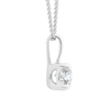 Thumbnail Image 1 of 9ct White Gold 0.33ct Diamond Solitaire Pendant 18 Inch Necklace