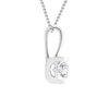 Thumbnail Image 1 of 9ct White Gold 0.15ct Diamond Solitaire Pendant