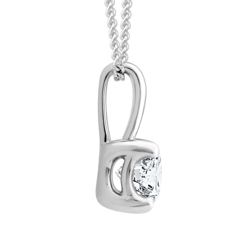 18ct White Gold 0.50ct Diamond Solitaire Adjustable Pendant