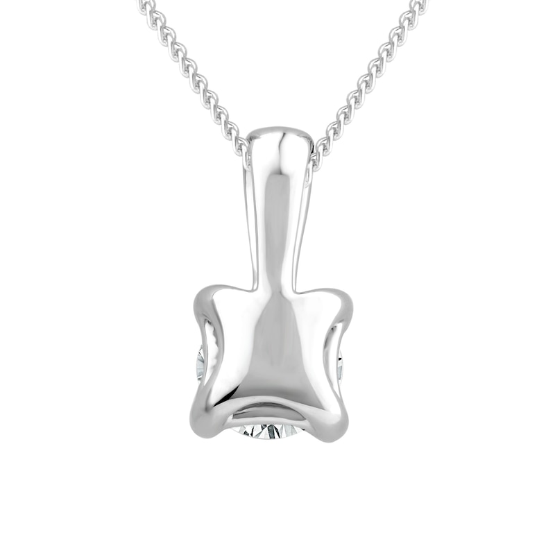 Platinum 0.75ct Diamond Solitaire Adjustable Pendant