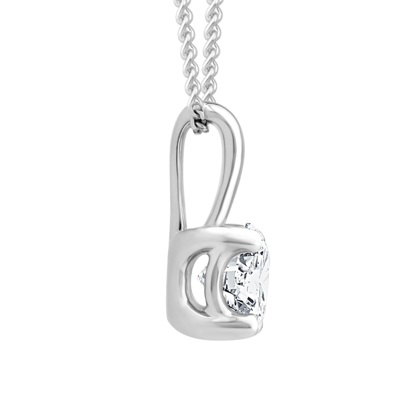 18ct White Gold 0.75ct Diamond Solitaire Adjustable Pendant