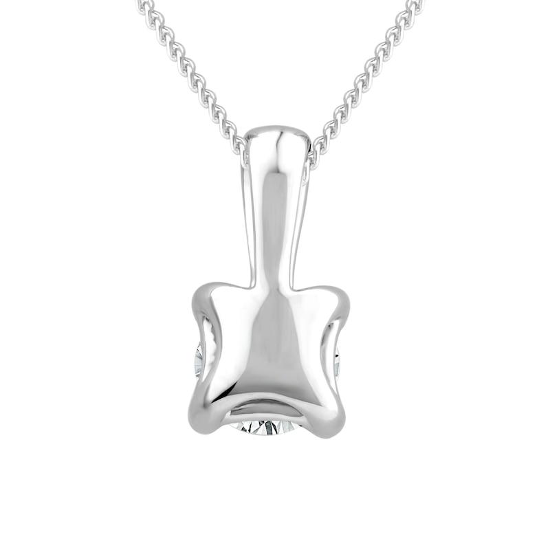 Main Image 3 of 9ct White Gold 0.75ct Diamond Solitaire Pendant