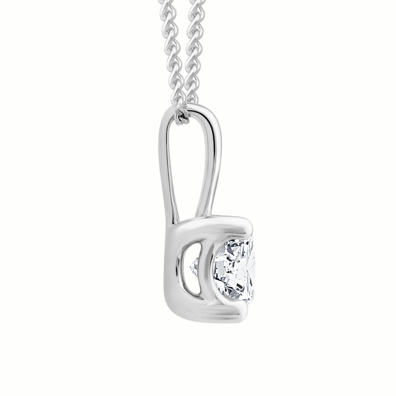 Platinum 1ct Diamond Solitaire Adjustable Pendant