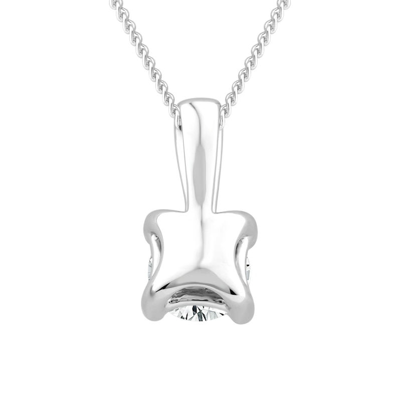 Platinum 1ct Diamond Solitaire Adjustable Pendant