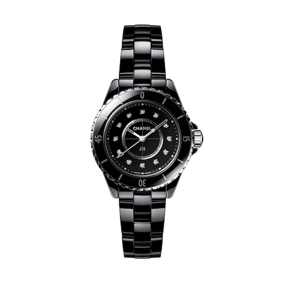 Chanel J12 Ladies’ Diamond & Black Ceramic Bracelet Watch