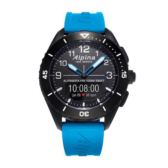 Alpina Alpiner X Alive Blue Rubber Strap Smartwatch
