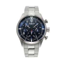 Alpina Startimer Pilot Men's Blue Nylon Strap Watch