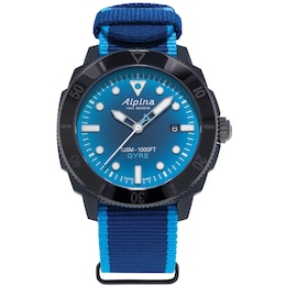 Alpina Seastrong Diver Gyre Men's Blue Nato Strap Watch